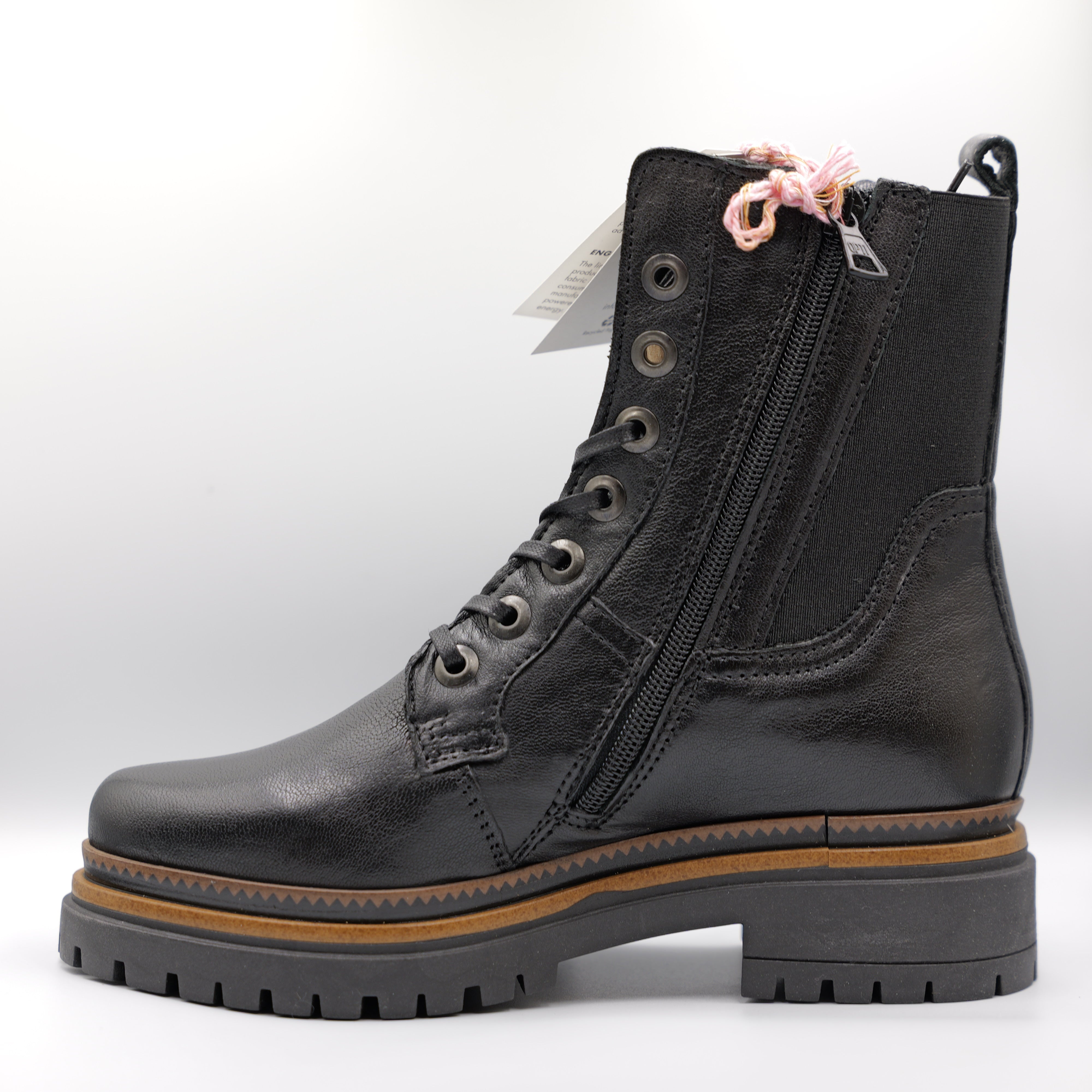 Mjus - Anfibi in pelle con zip