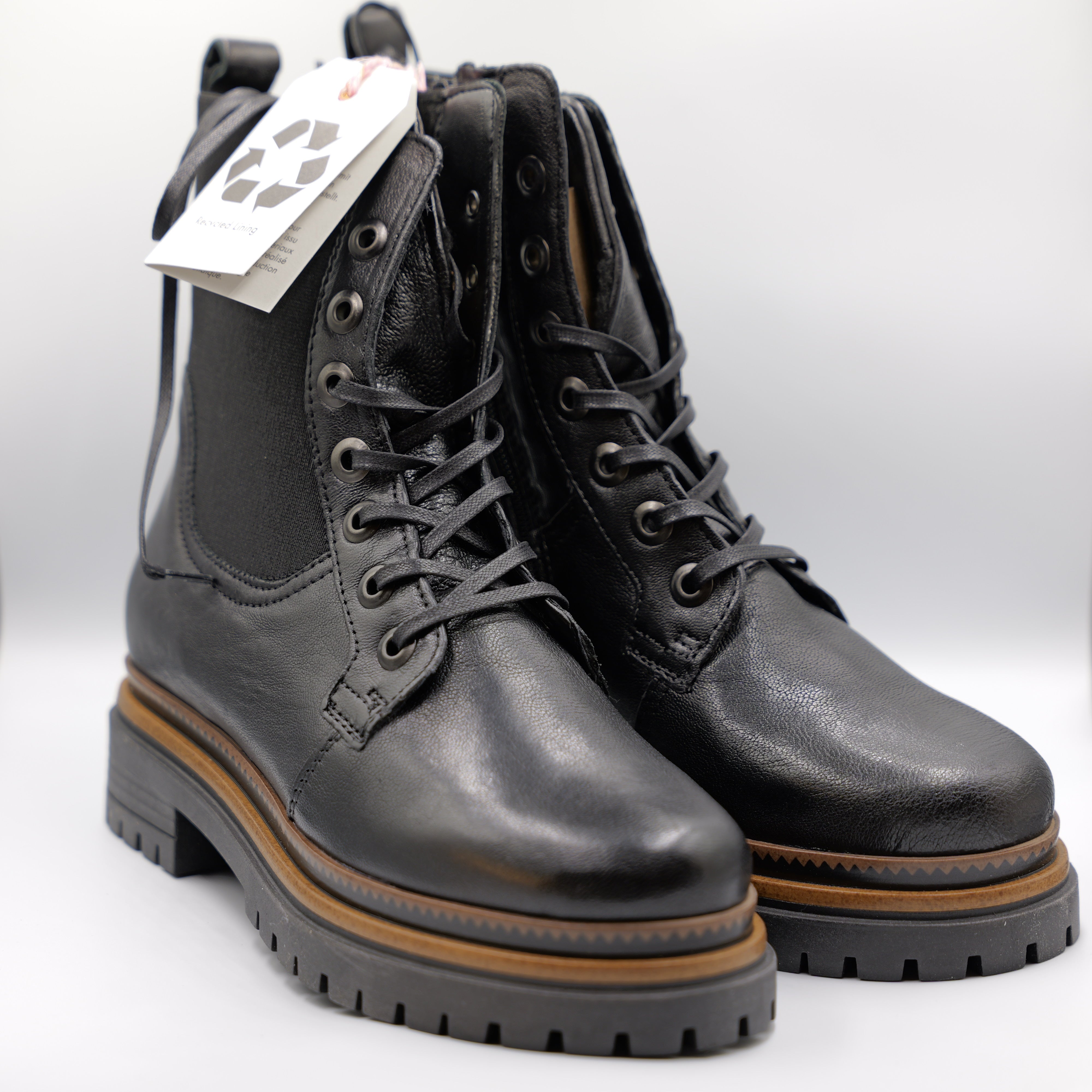 Mjus - Anfibi in pelle con zip