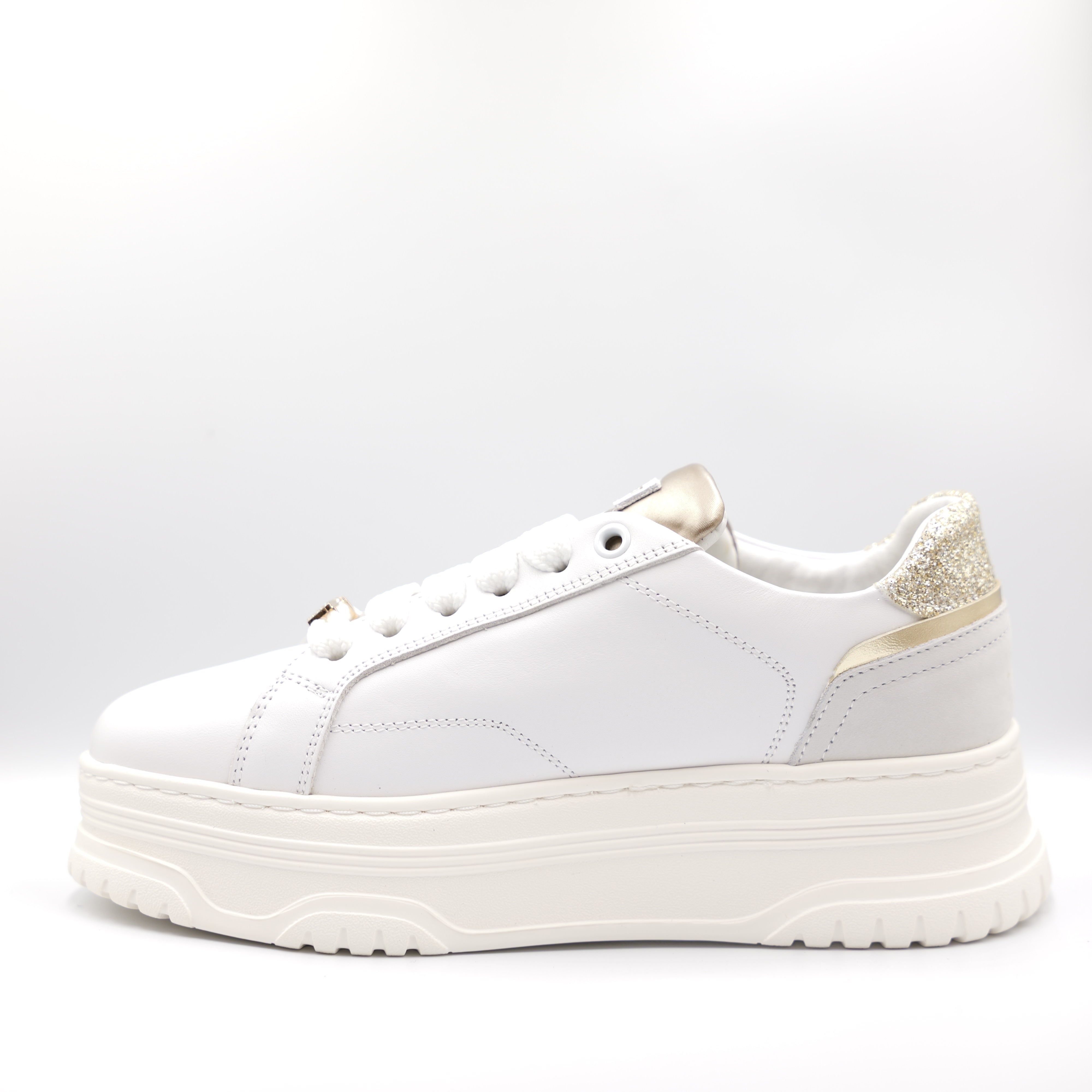 Janet&Janet- Sneakers in pelle con accessorio