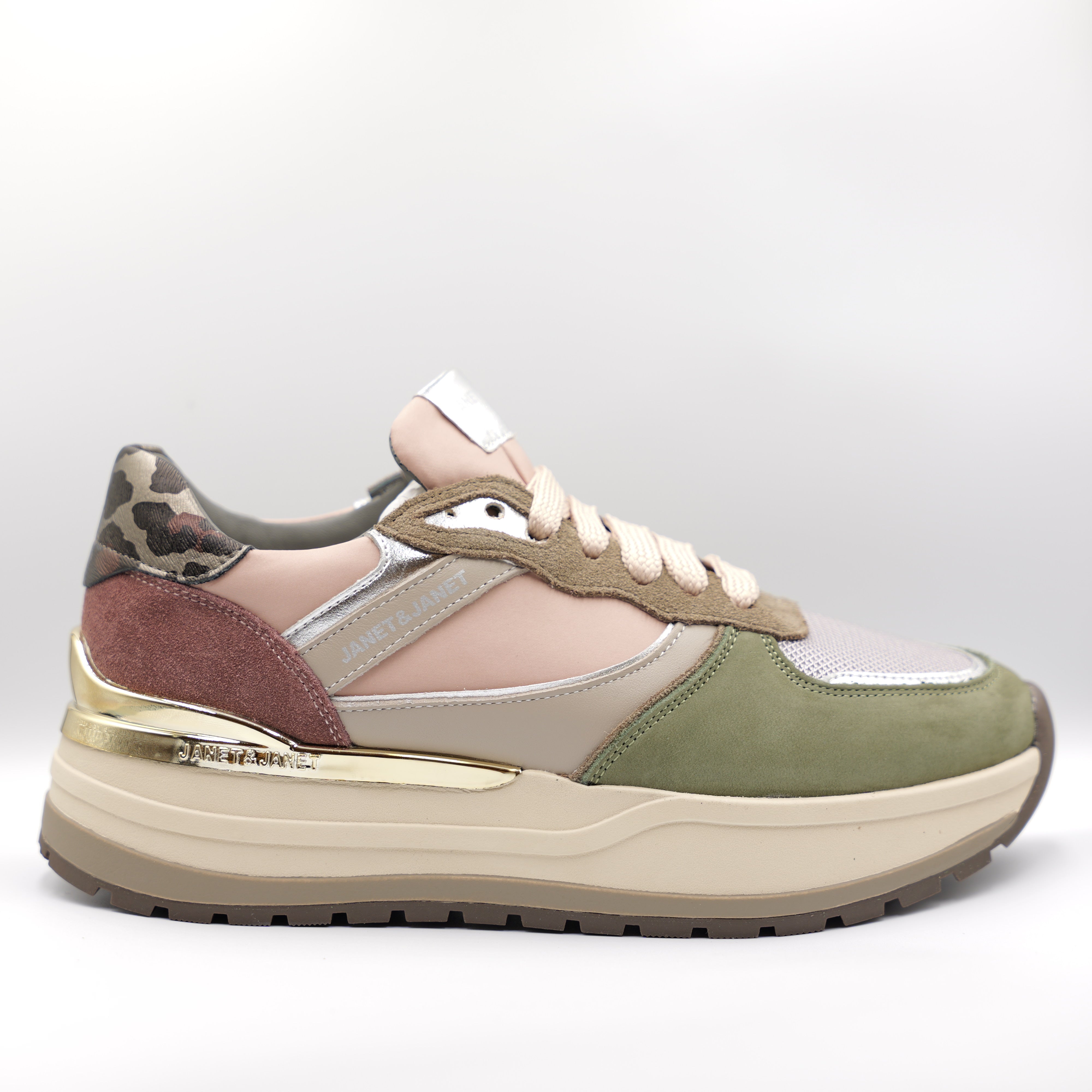 Janet&Janet - Sneakers in camoscio multicolor