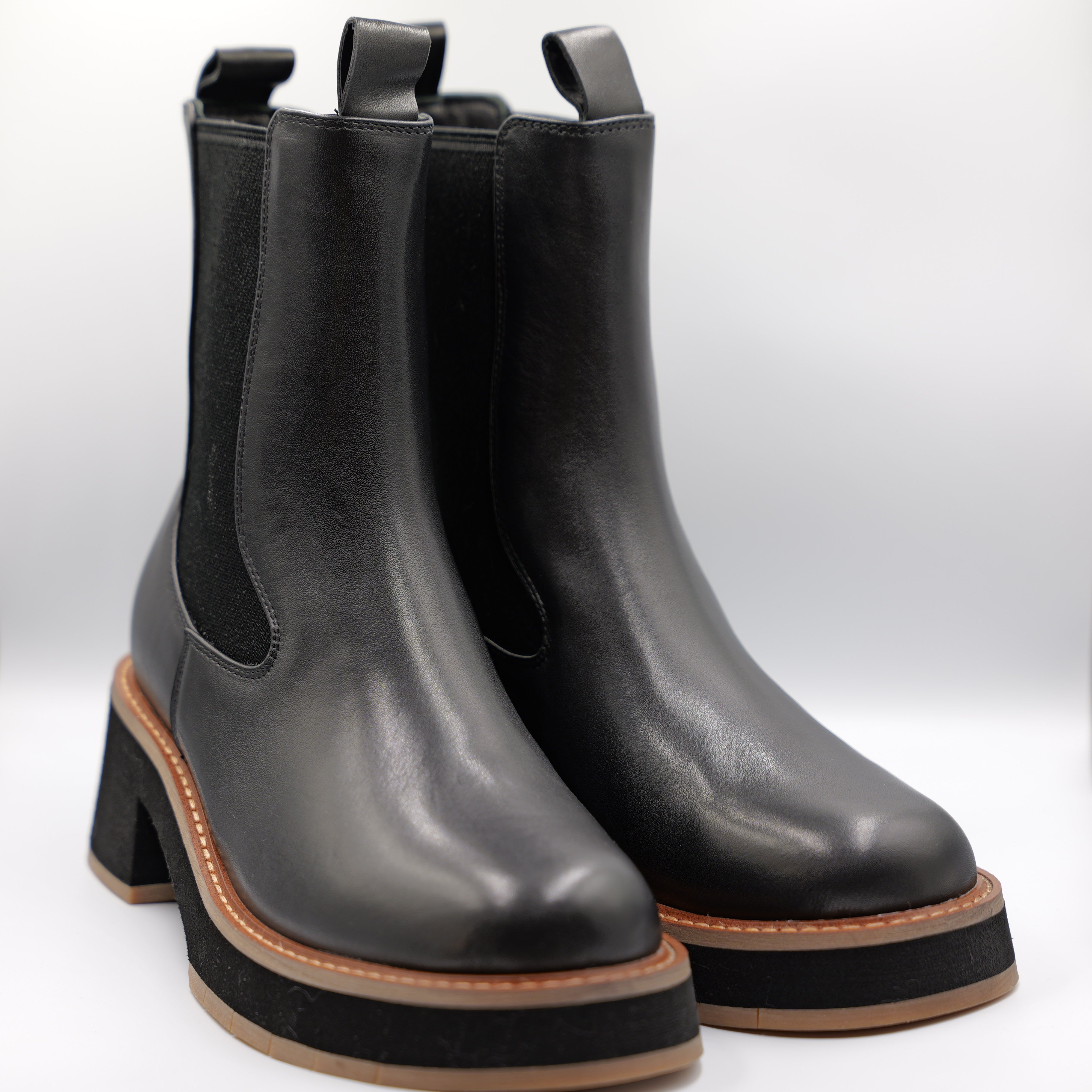 Miss Olivia - Stivaletti in pelle con elastici