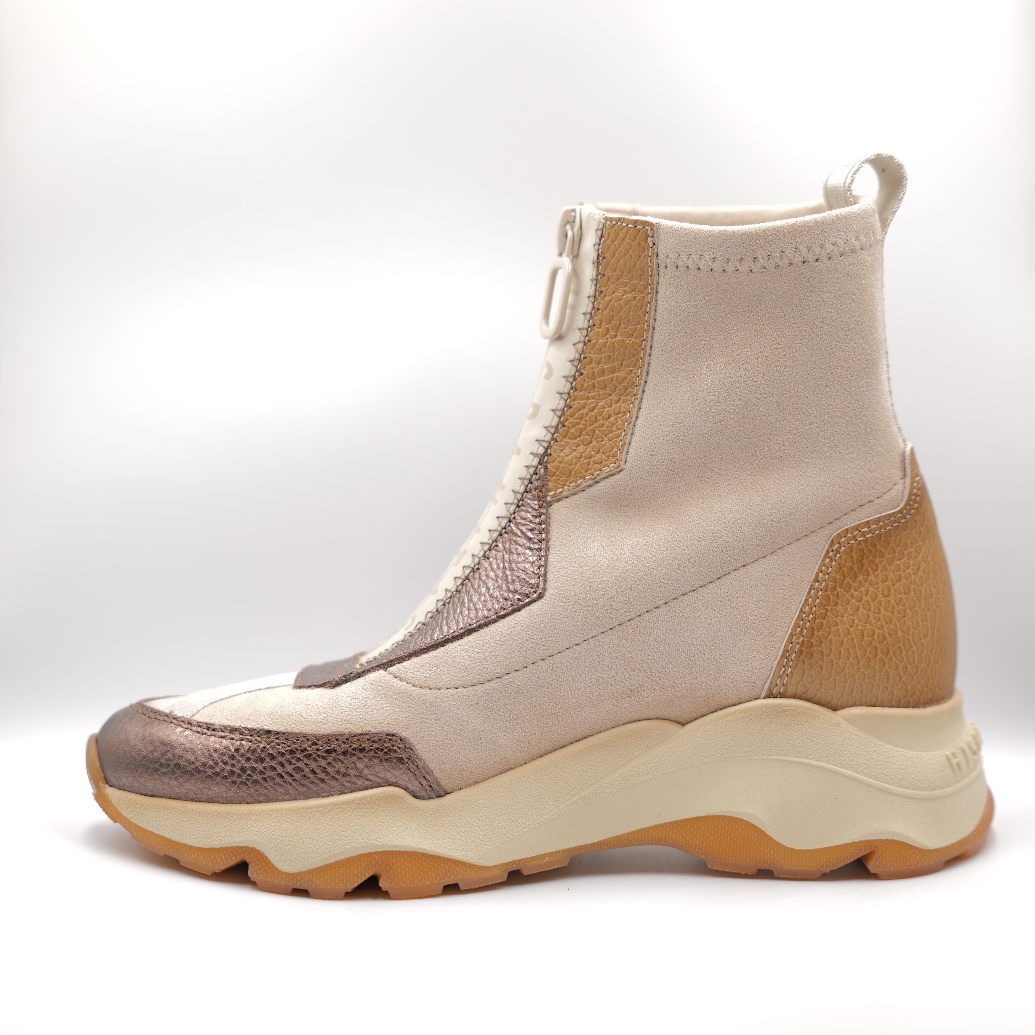 Hispanitas - Sneakers in pelle e morbido tessuto con zip
