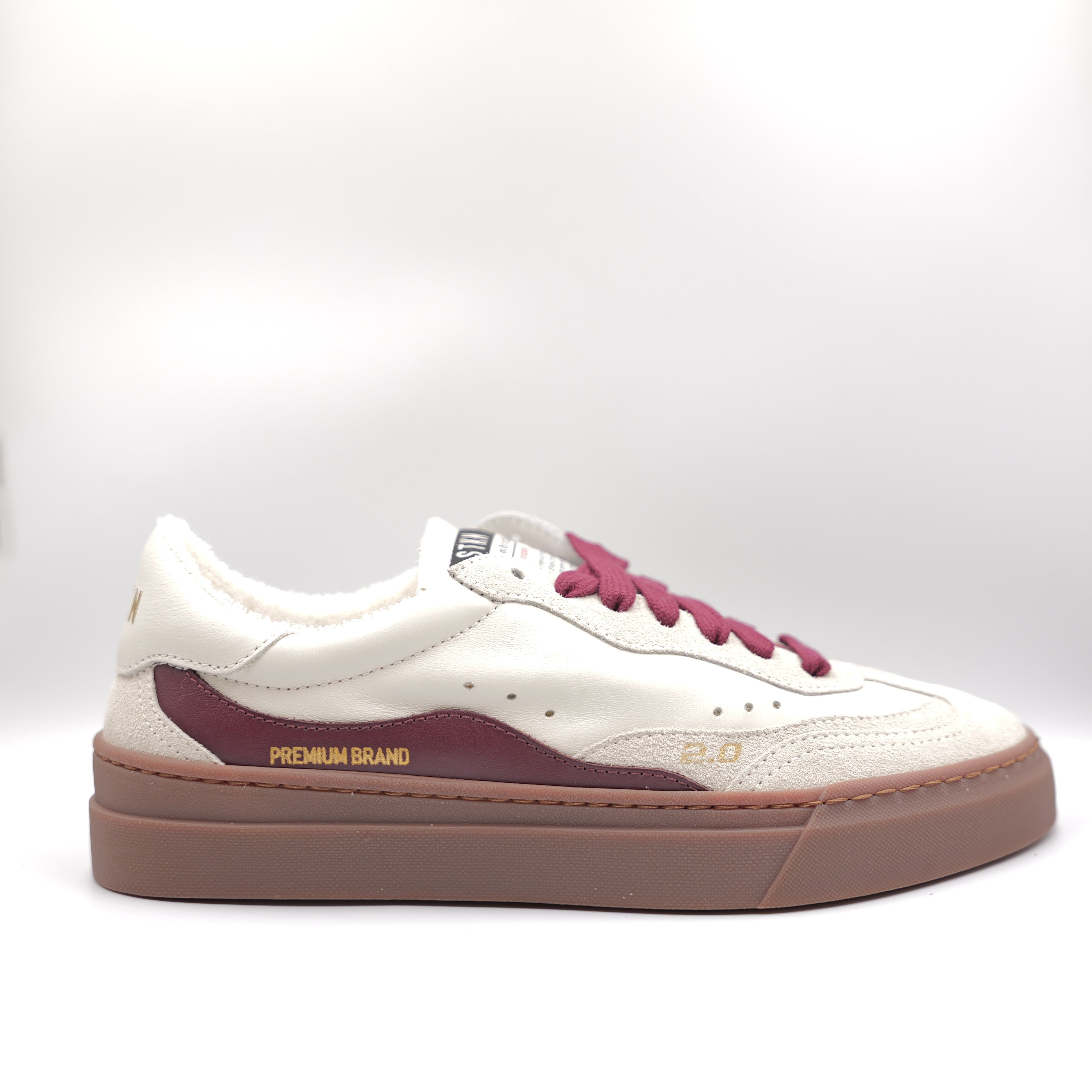 Stokton - Sneakers in pelle fondo in gomma