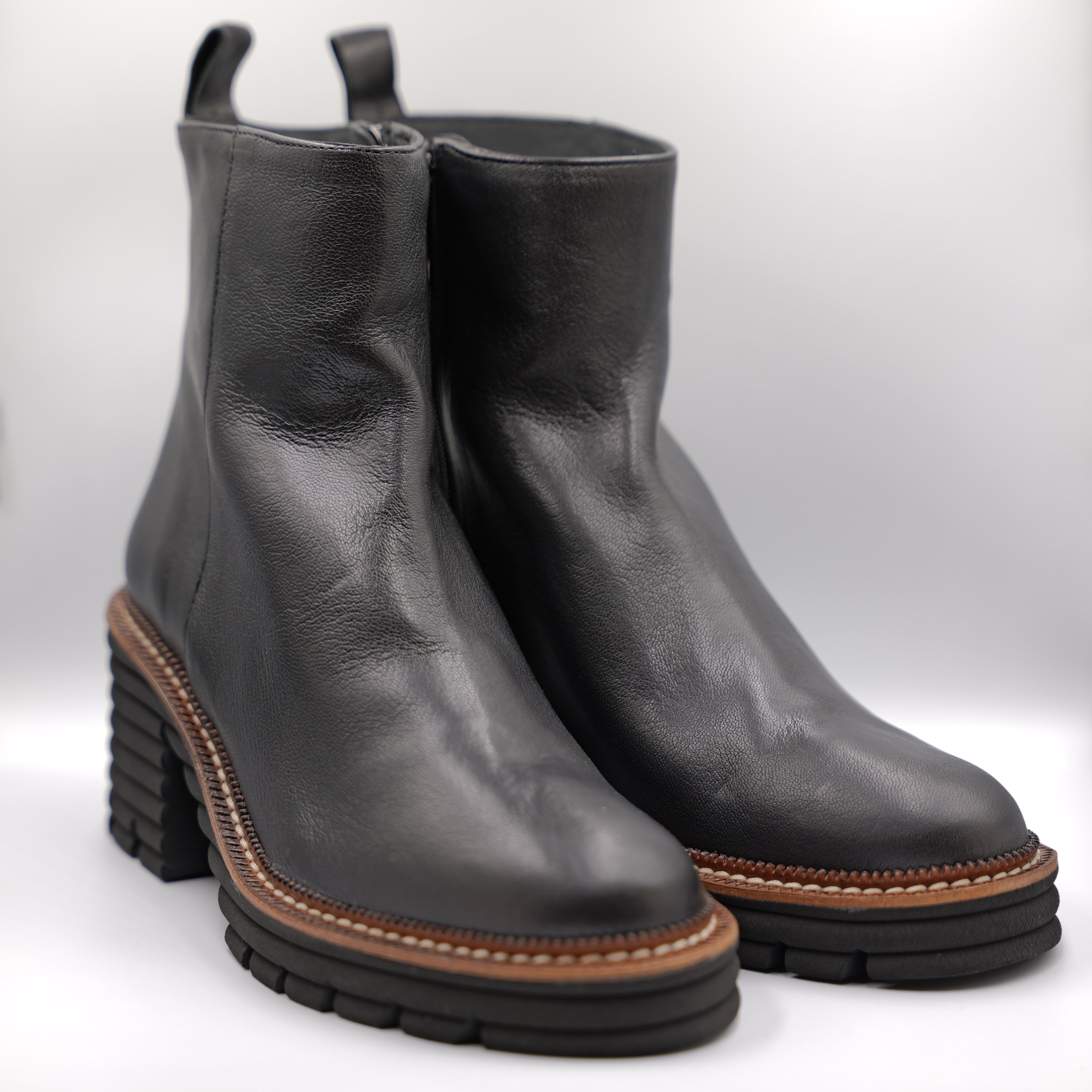 Pedro Miralles - Tronchetti in pelle con zip