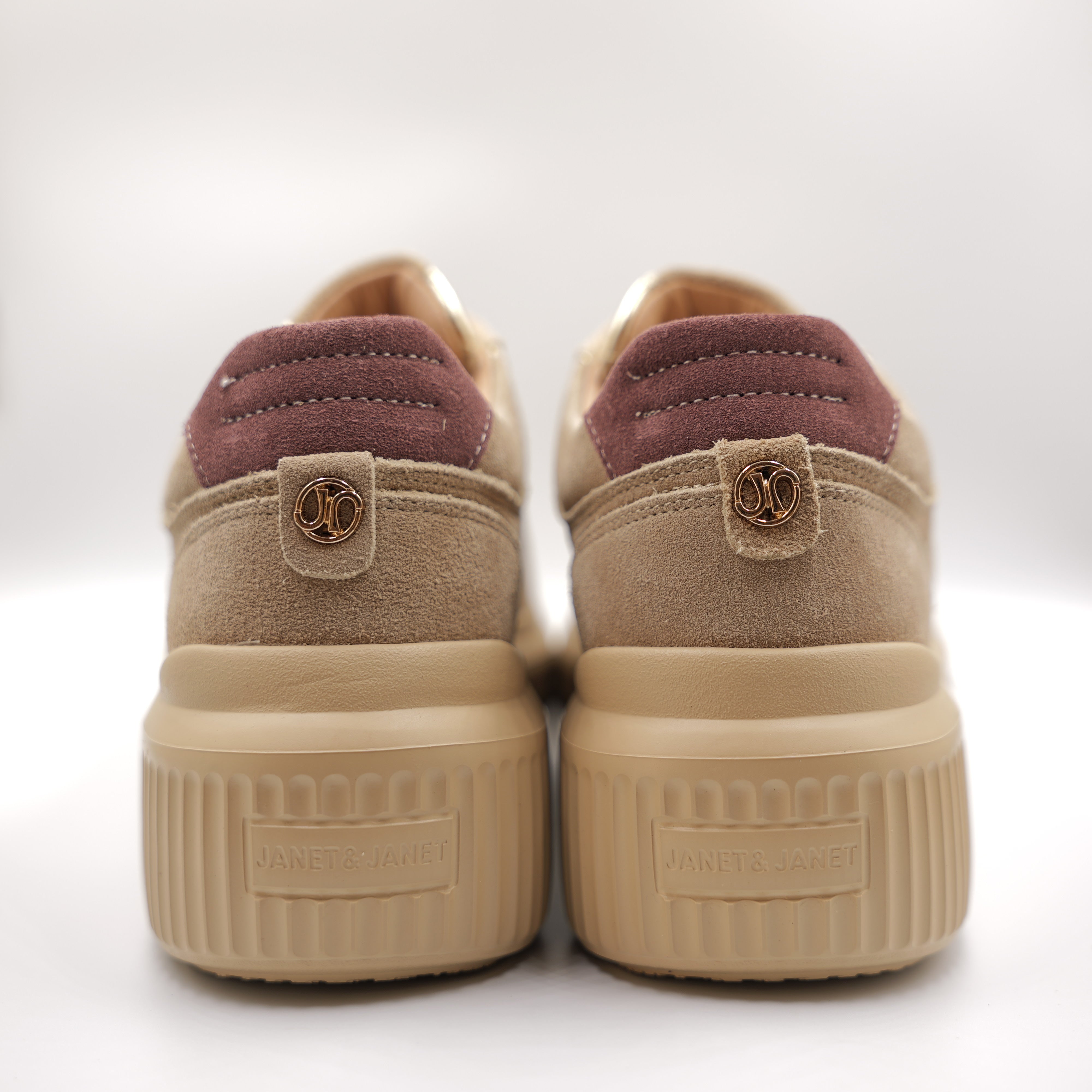 Janet - Sneakers in camoscio para in gomma