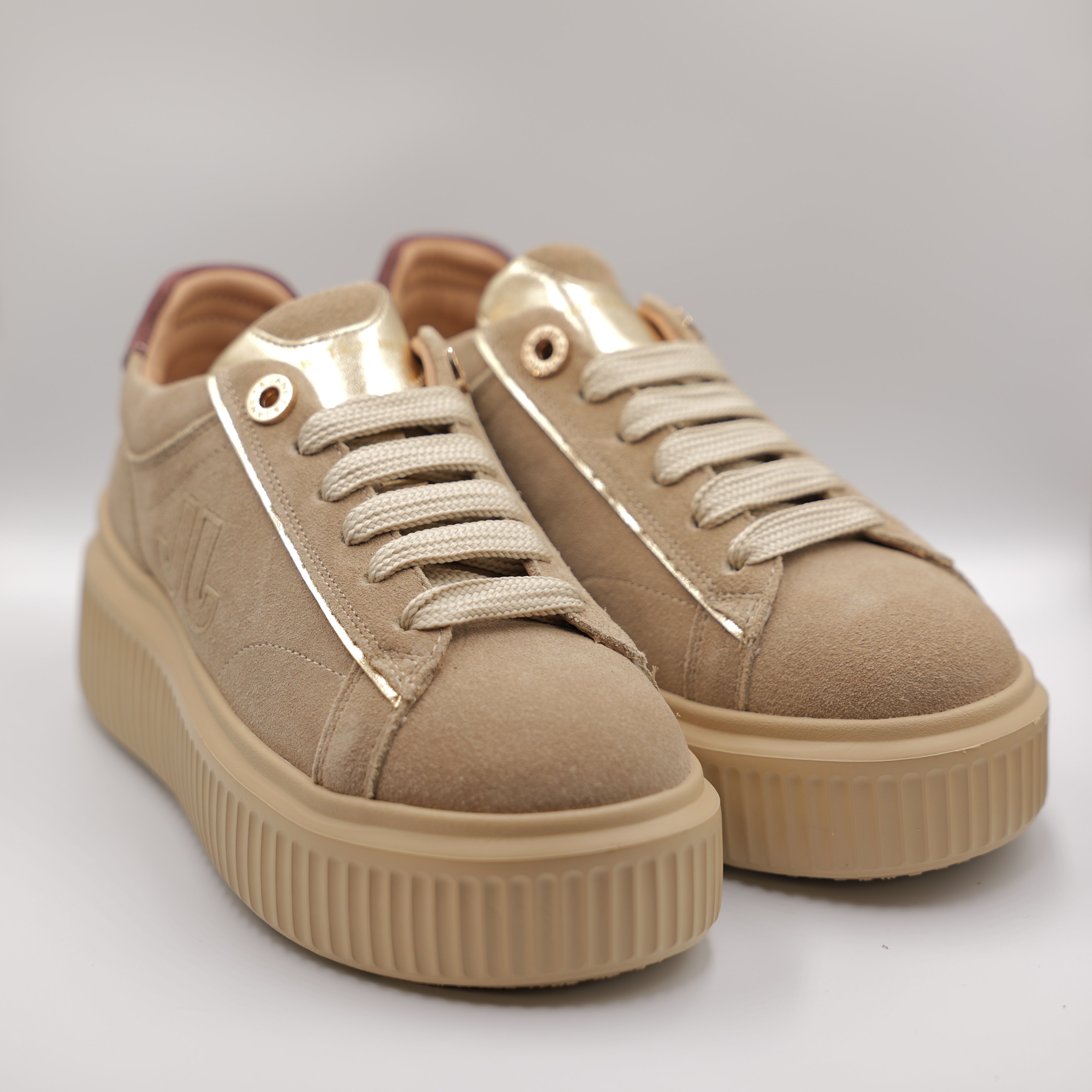 Janet - Sneakers in camoscio para in gomma