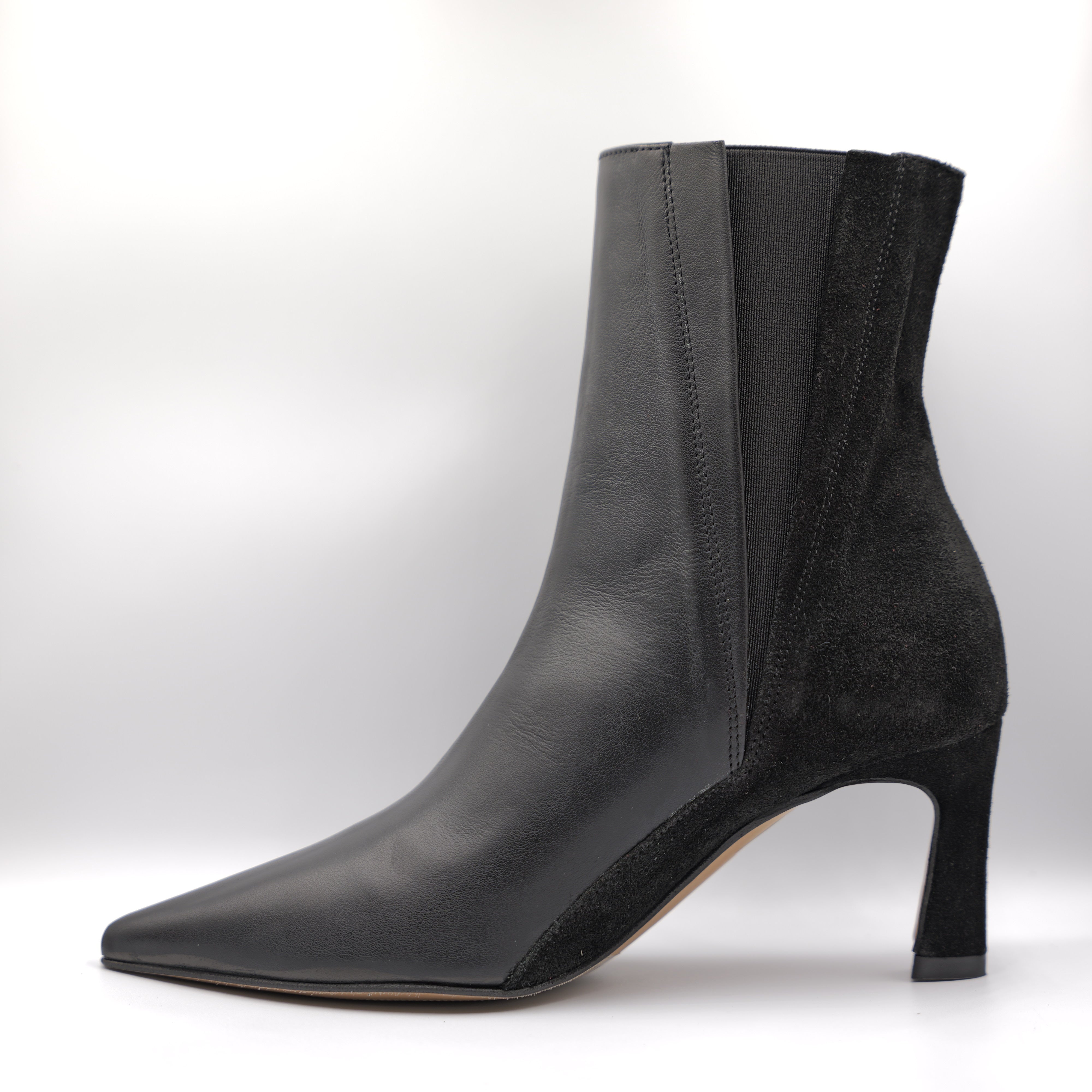 Angel Alarcon - Tronchetti in pelle e camoscio con elastico