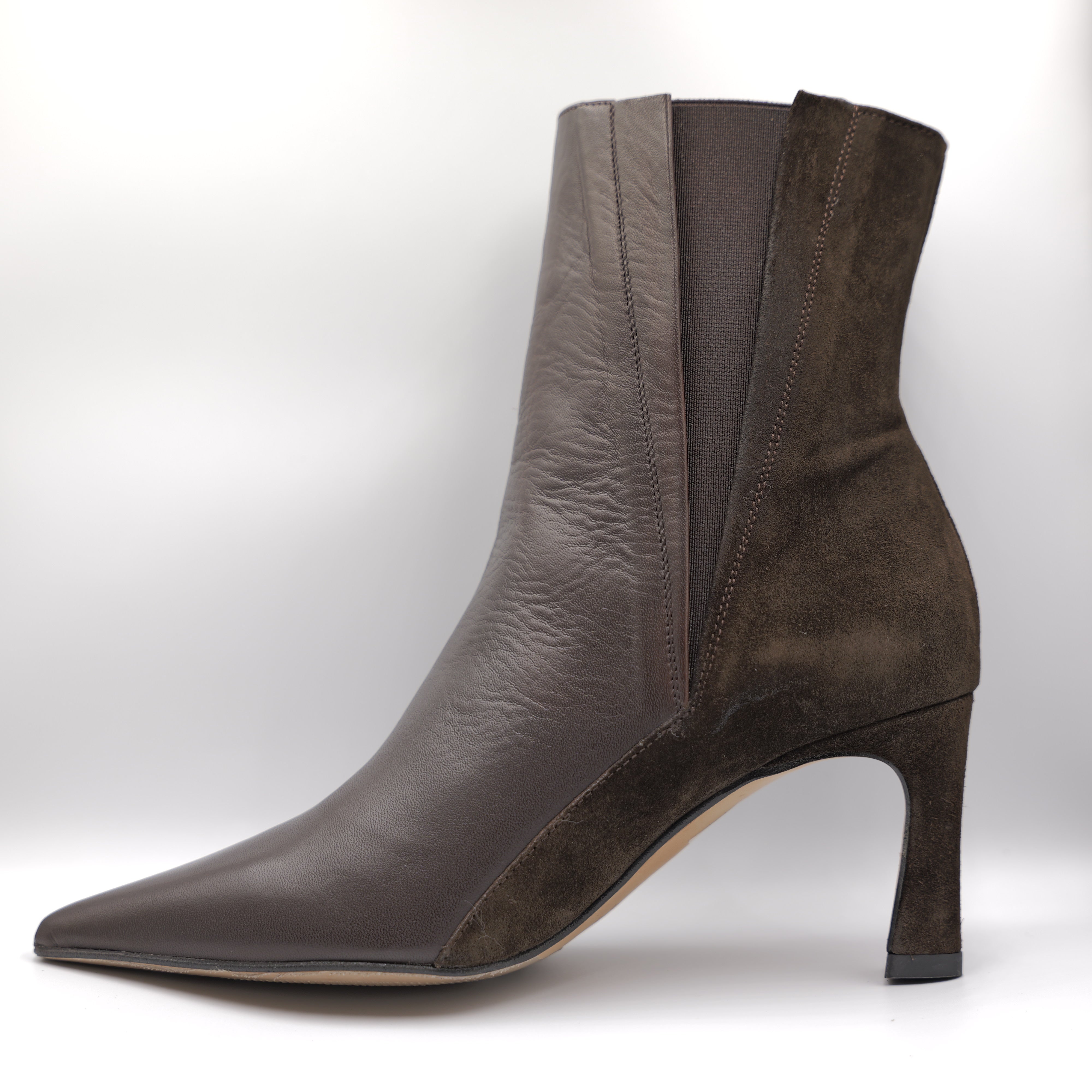 Angel Alarcon - Tronchetti in pelle e camoscio con elastico