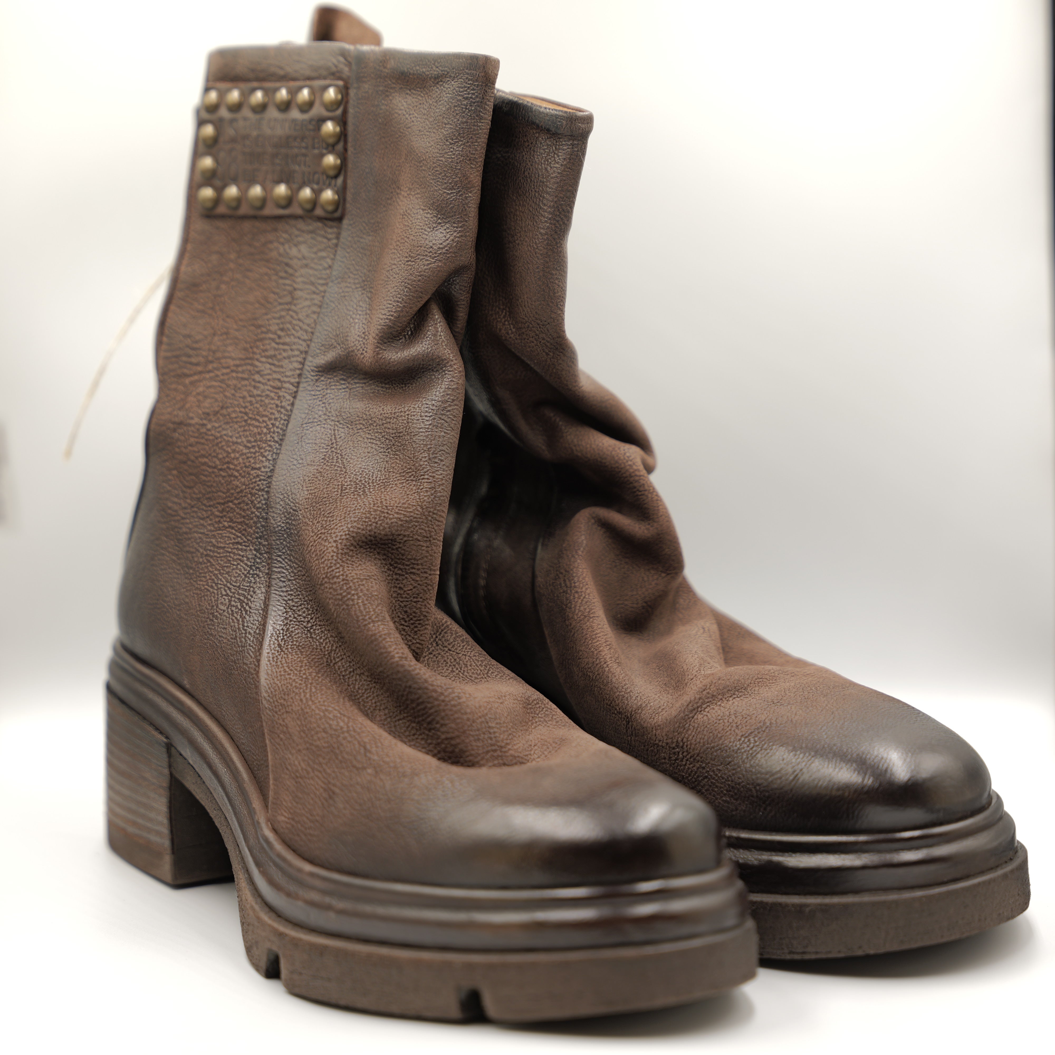 A.S.98 - Stivaletti in pelle con zip