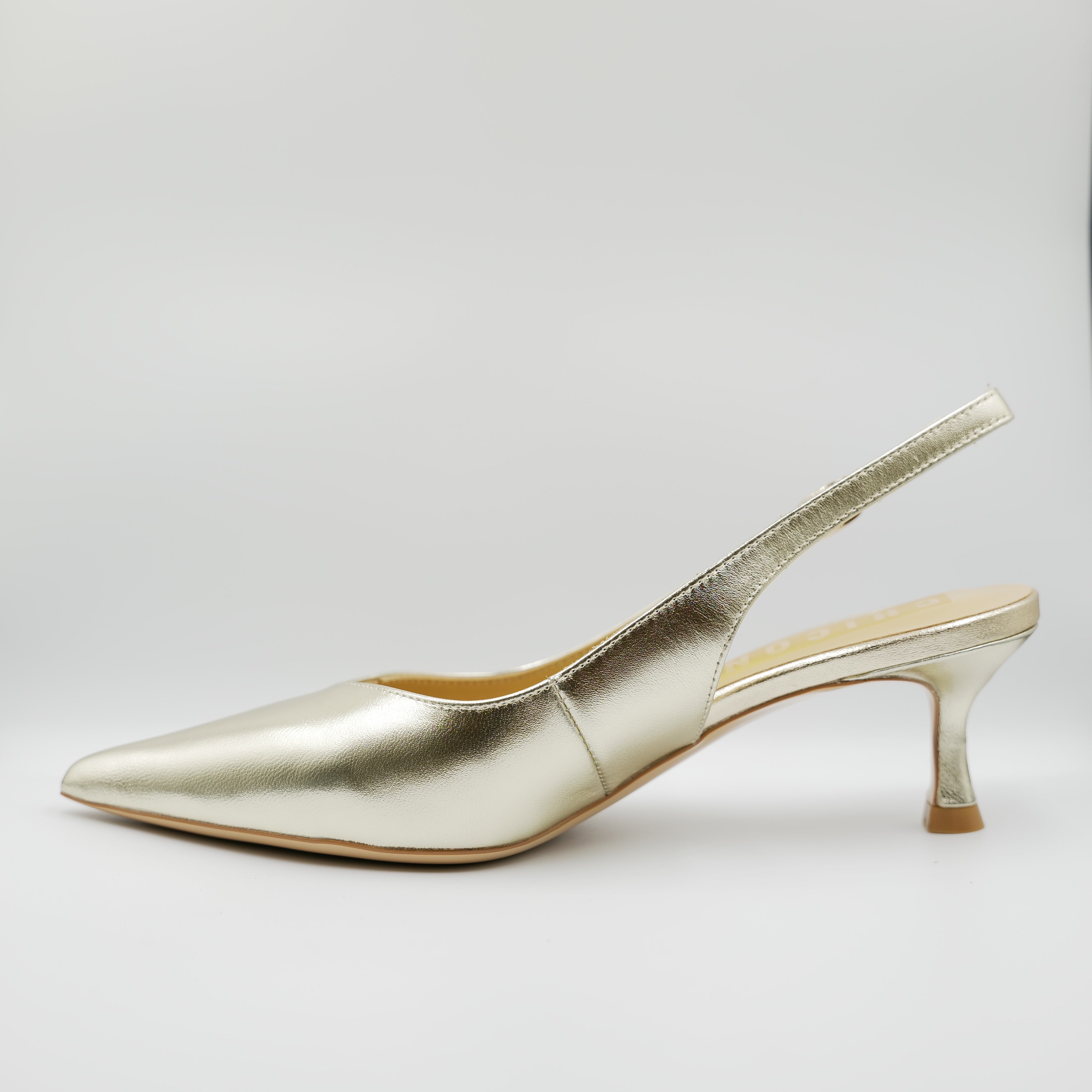 Chiconic - Slingback in pelle laminata con cinturino