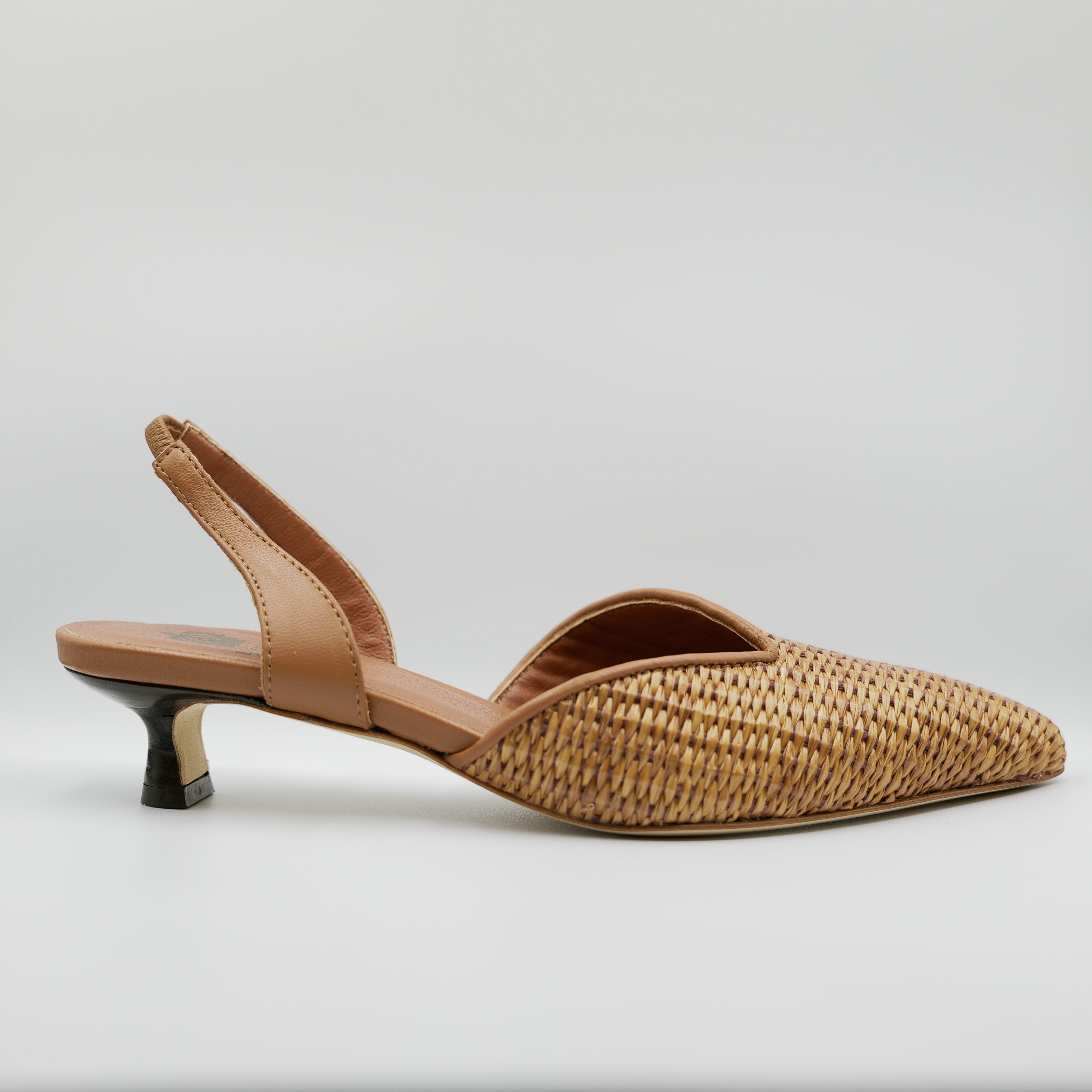 L'arianna - Slingback in rafia con elastico