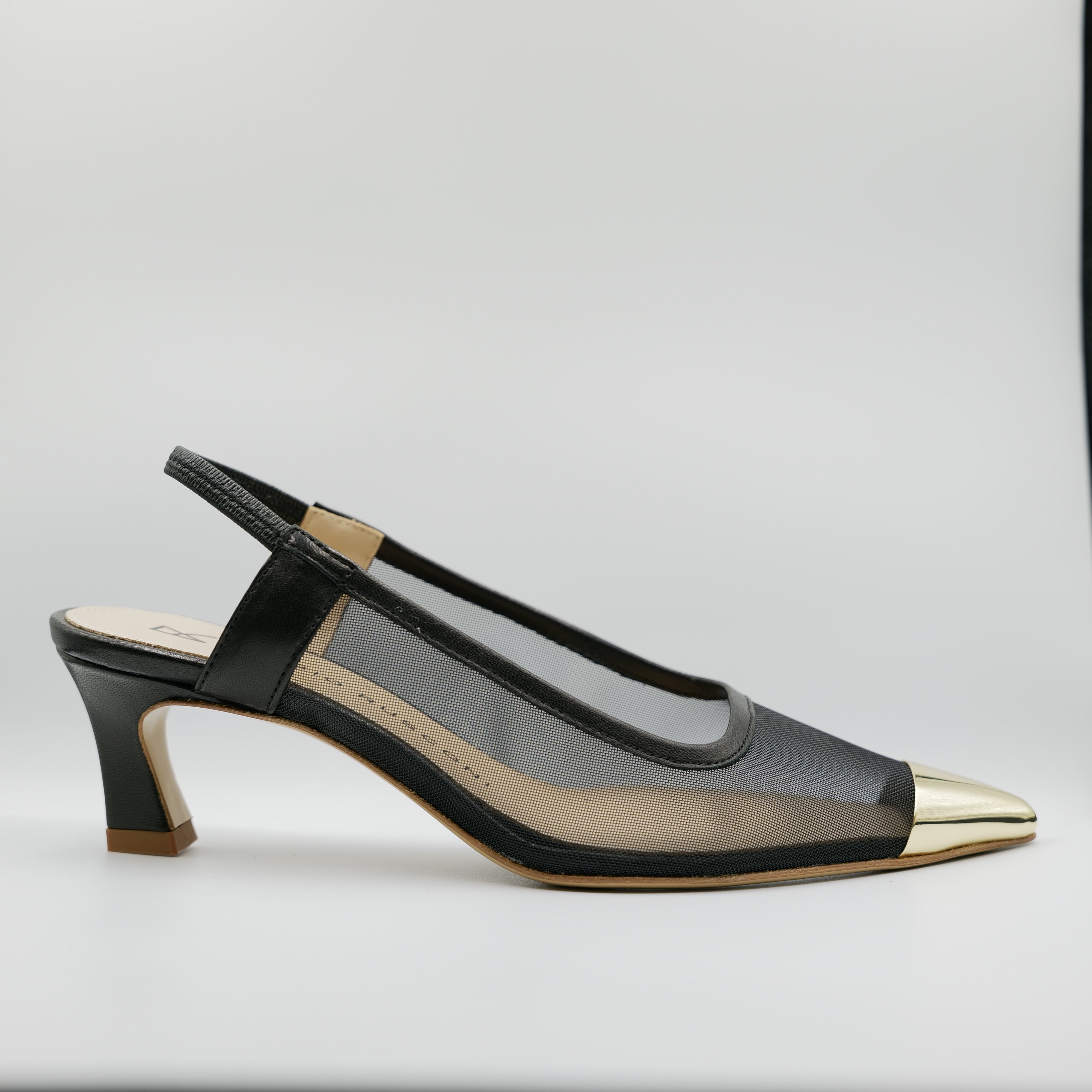 Fabio Rusconi - Slingback in nappa e rete con  elastico