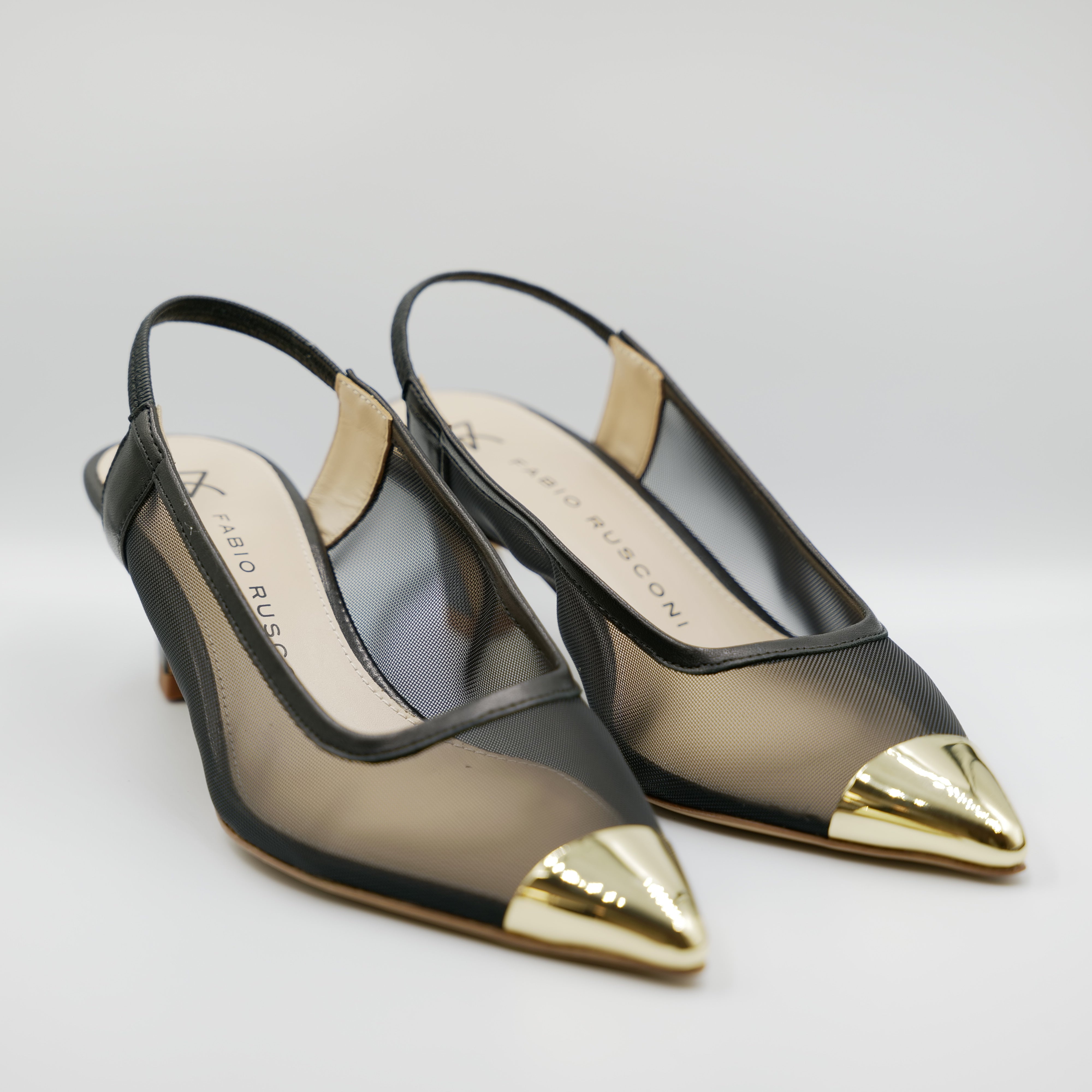 Fabio Rusconi - Slingback in nappa e rete con  elastico