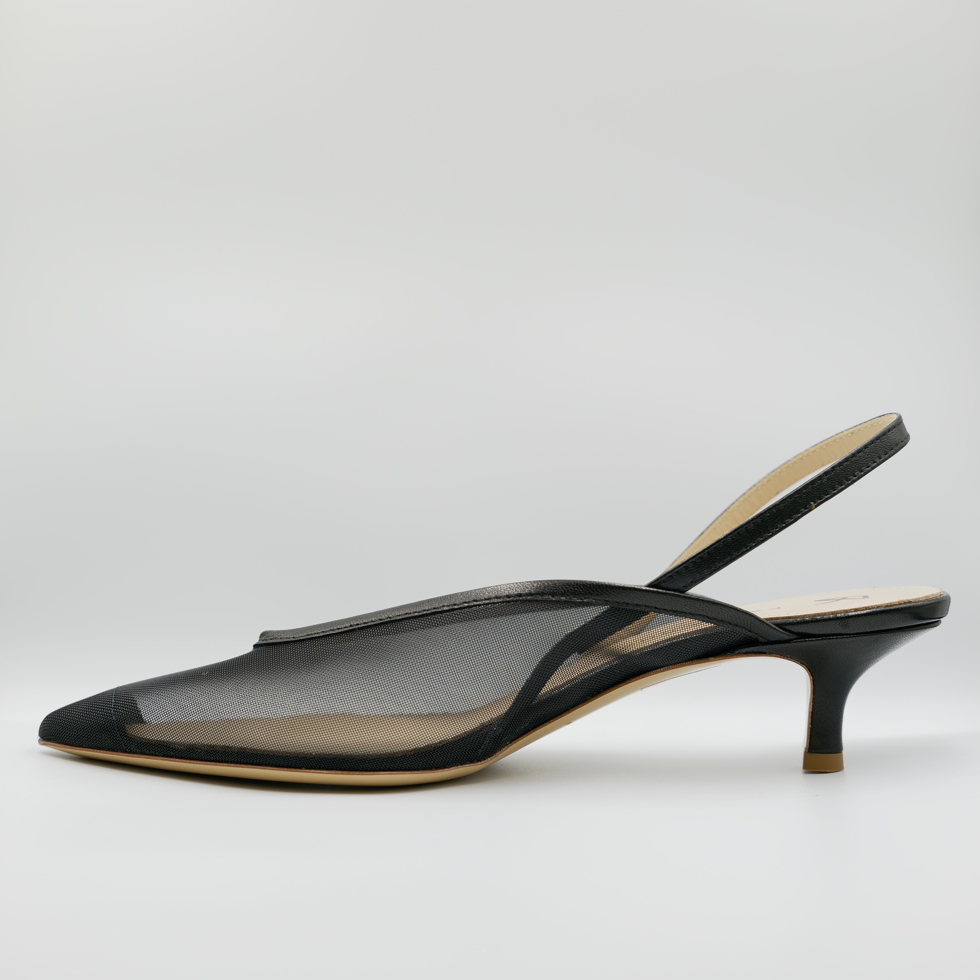 Fabio Rusconi - Slingback in pelle e rete con elastico