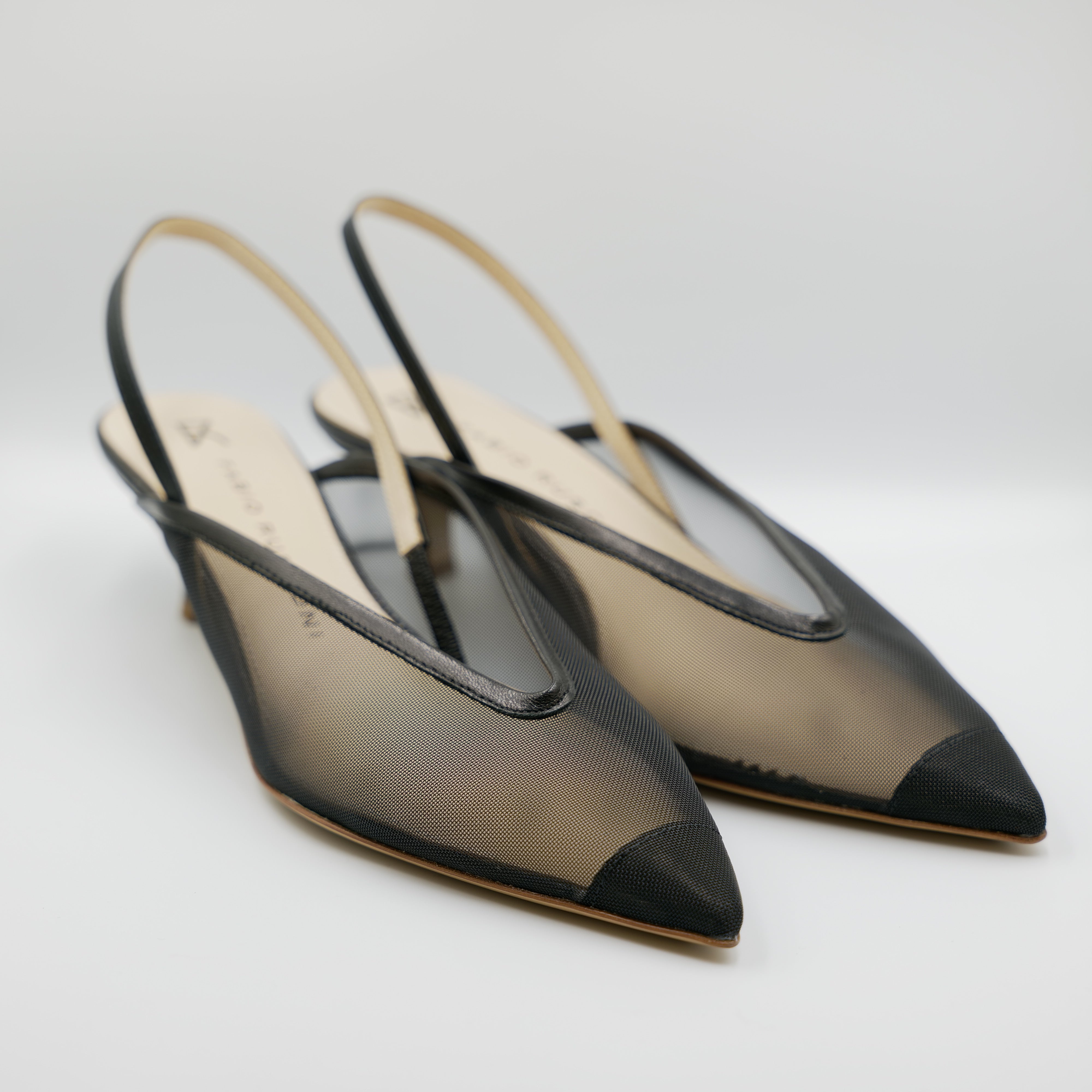 Fabio Rusconi - Slingback in pelle e rete con elastico