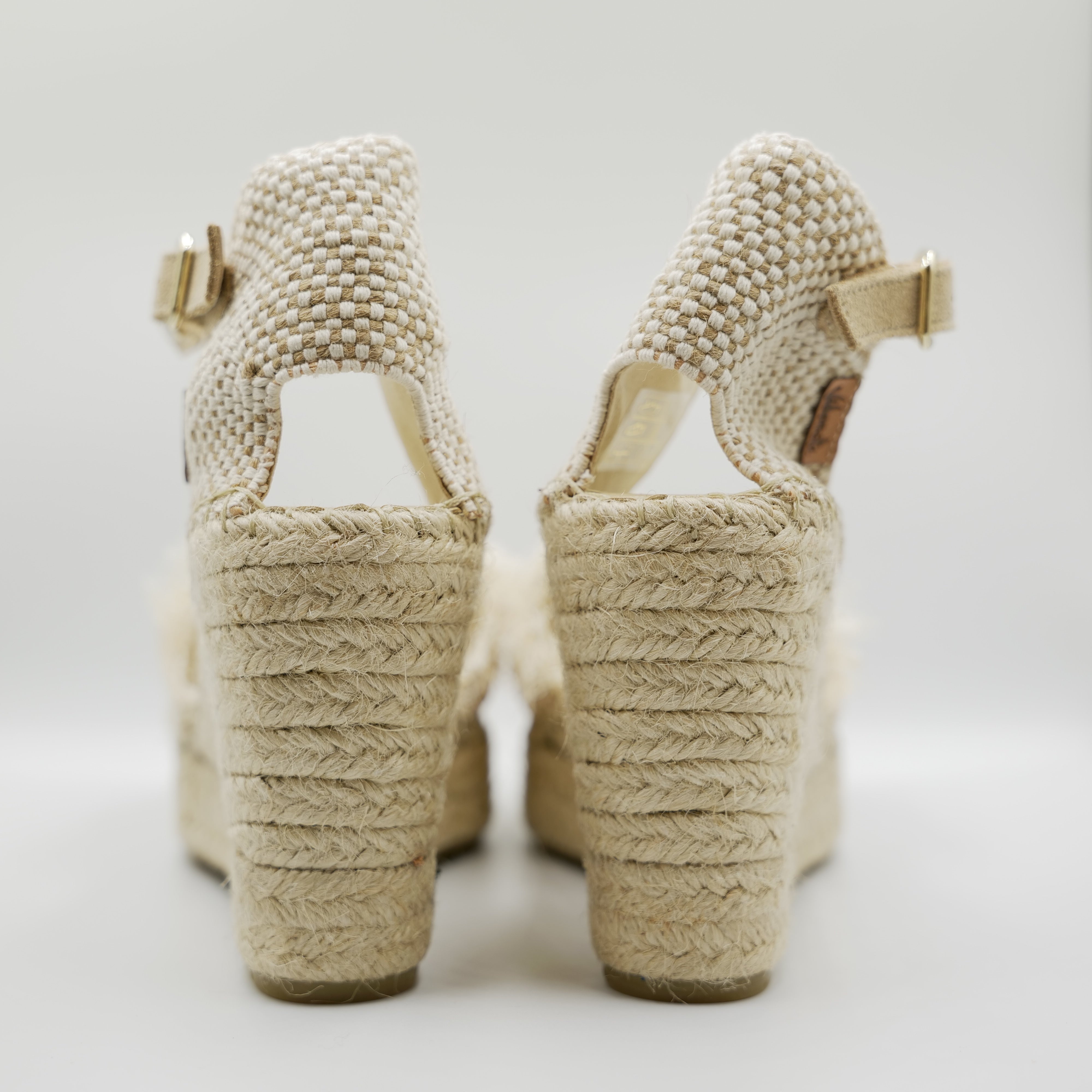 Vidorreta - Espadrilles in  pelle e rafia con pietre