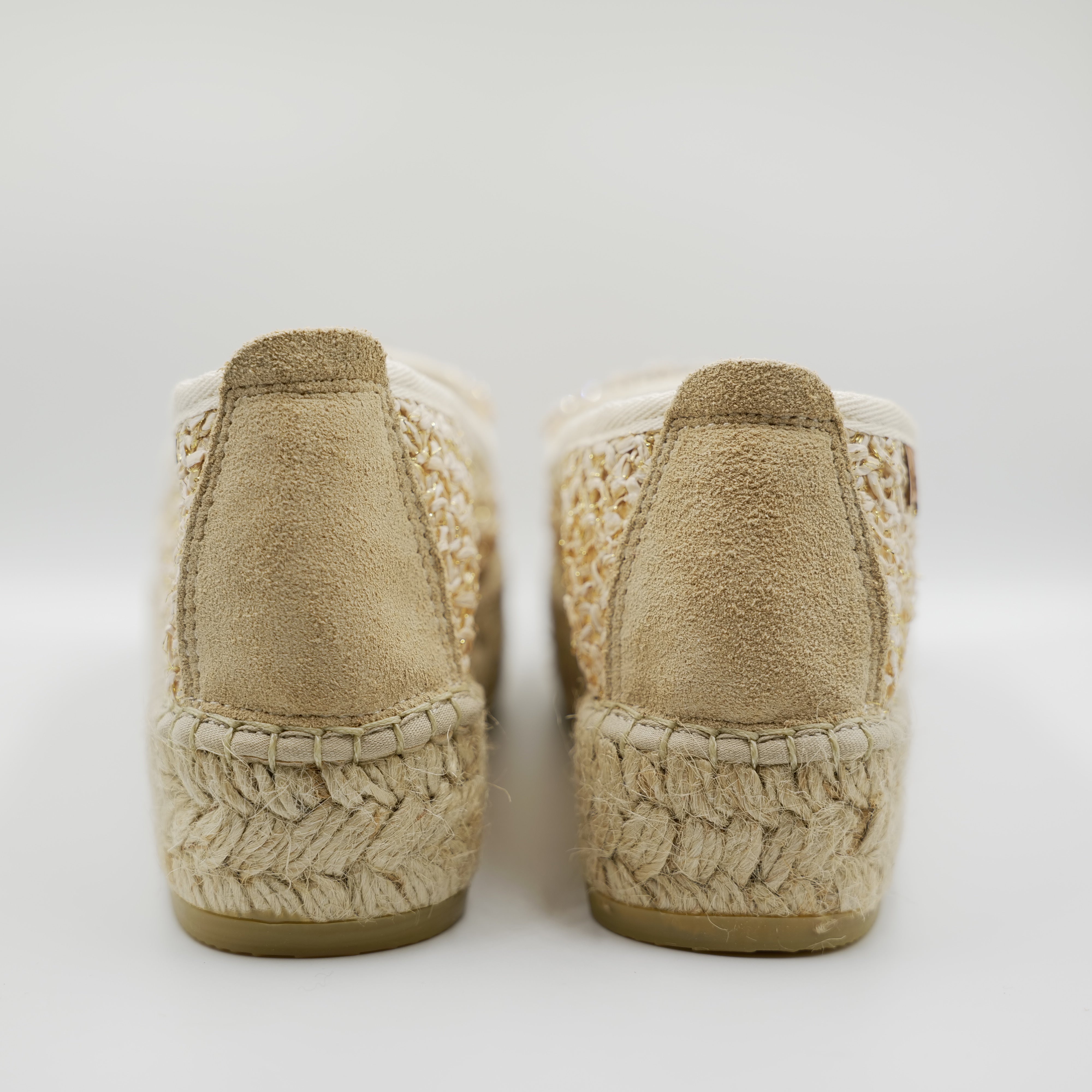 Vidorreta - Espadrilles in pelle e rafia con accessorio