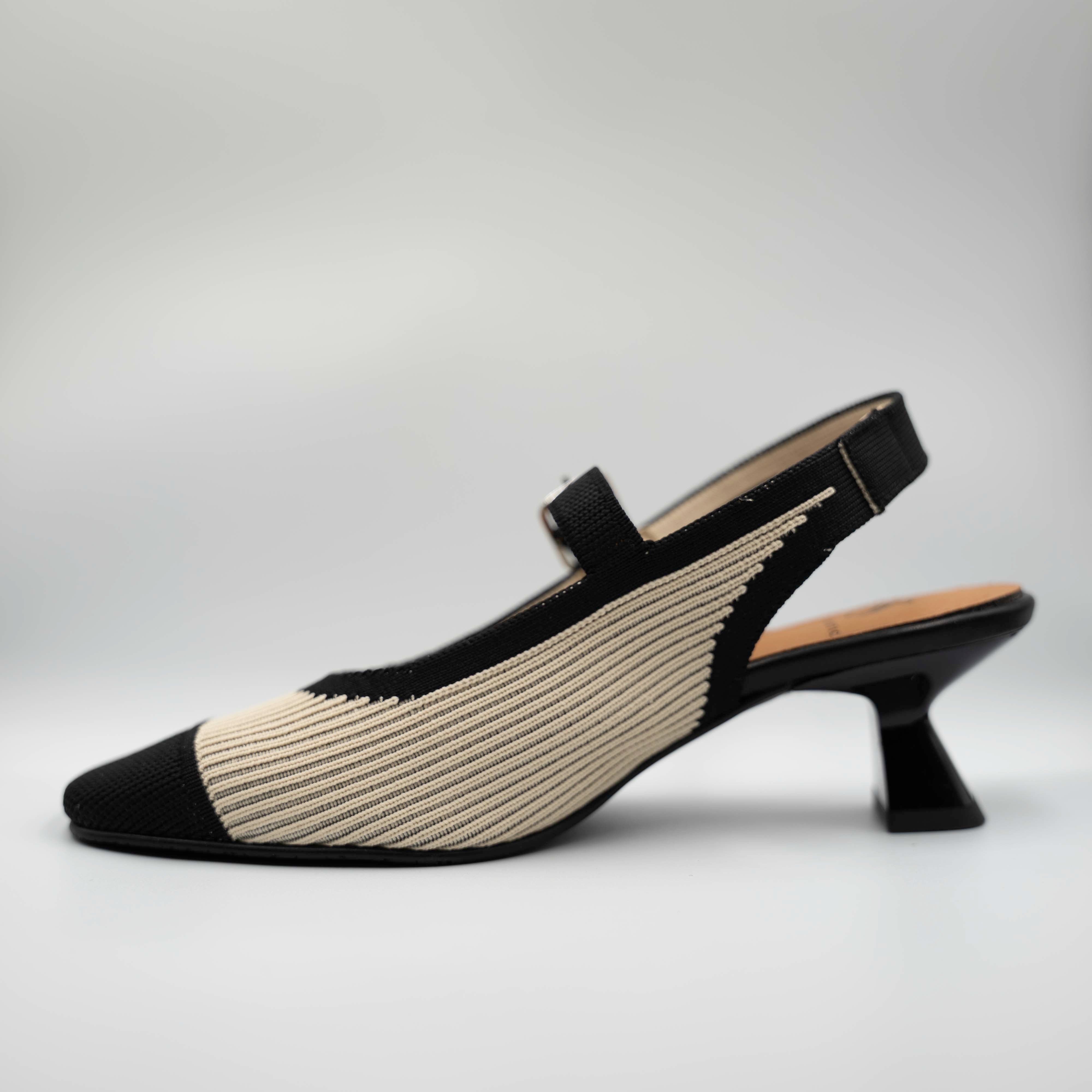 Miss Elastic - Slingback in tessuto elastico con cinturino