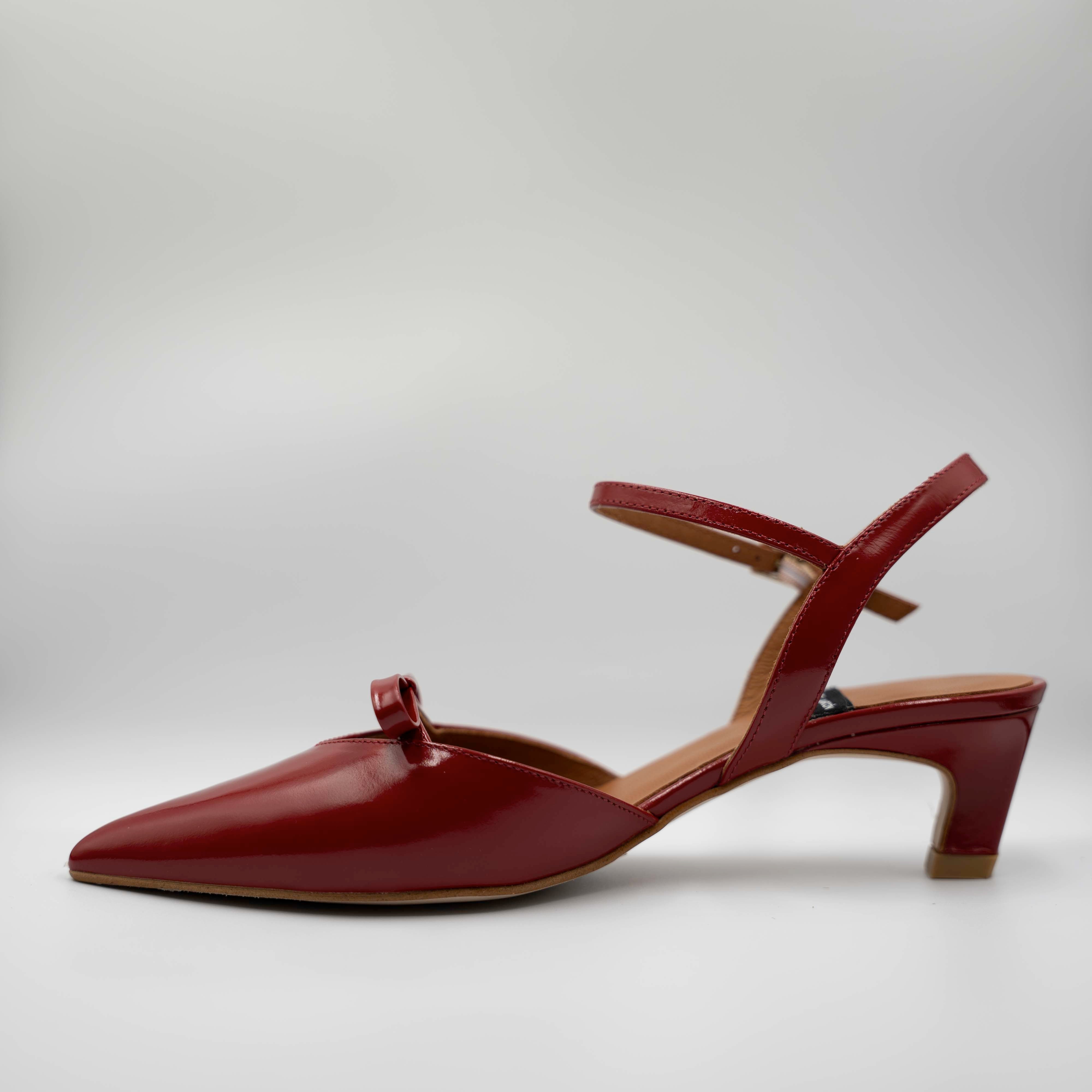 Angel Alarcon - Slingback in pelle abrasivata con cinturino