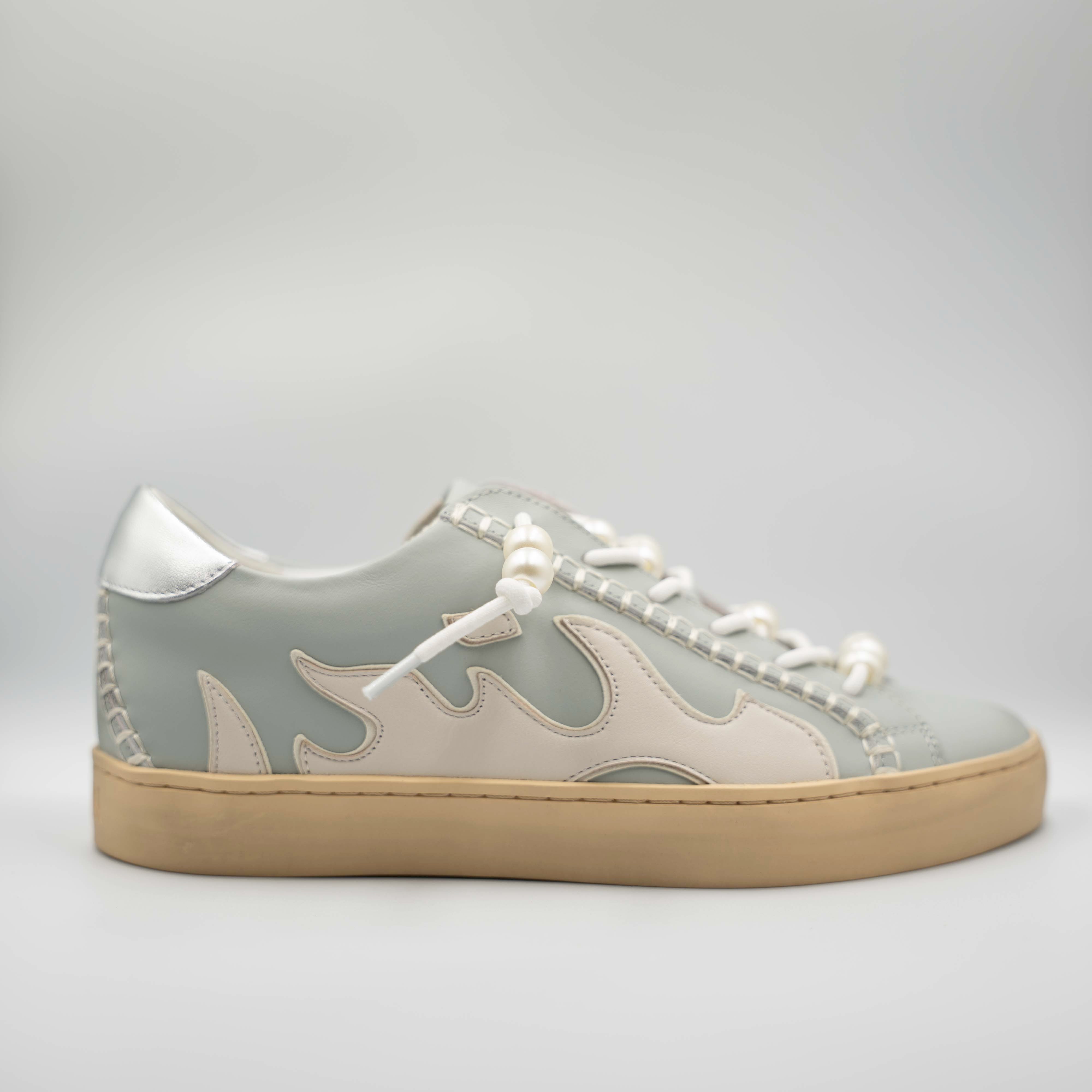 Gamin - Sneakers in pelle con perle