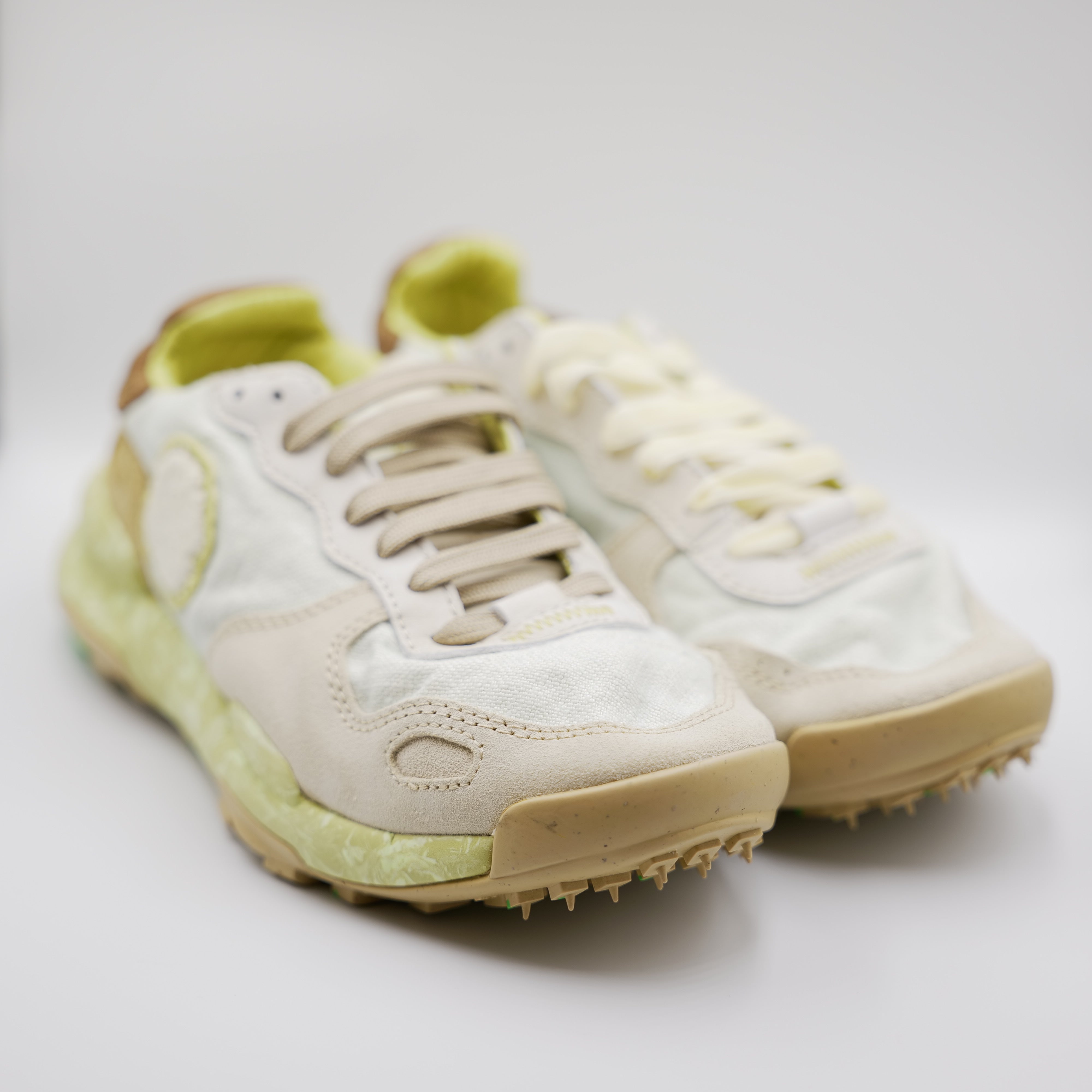 Satorisan - Sneakers in pelle con lino e cotone riciclato