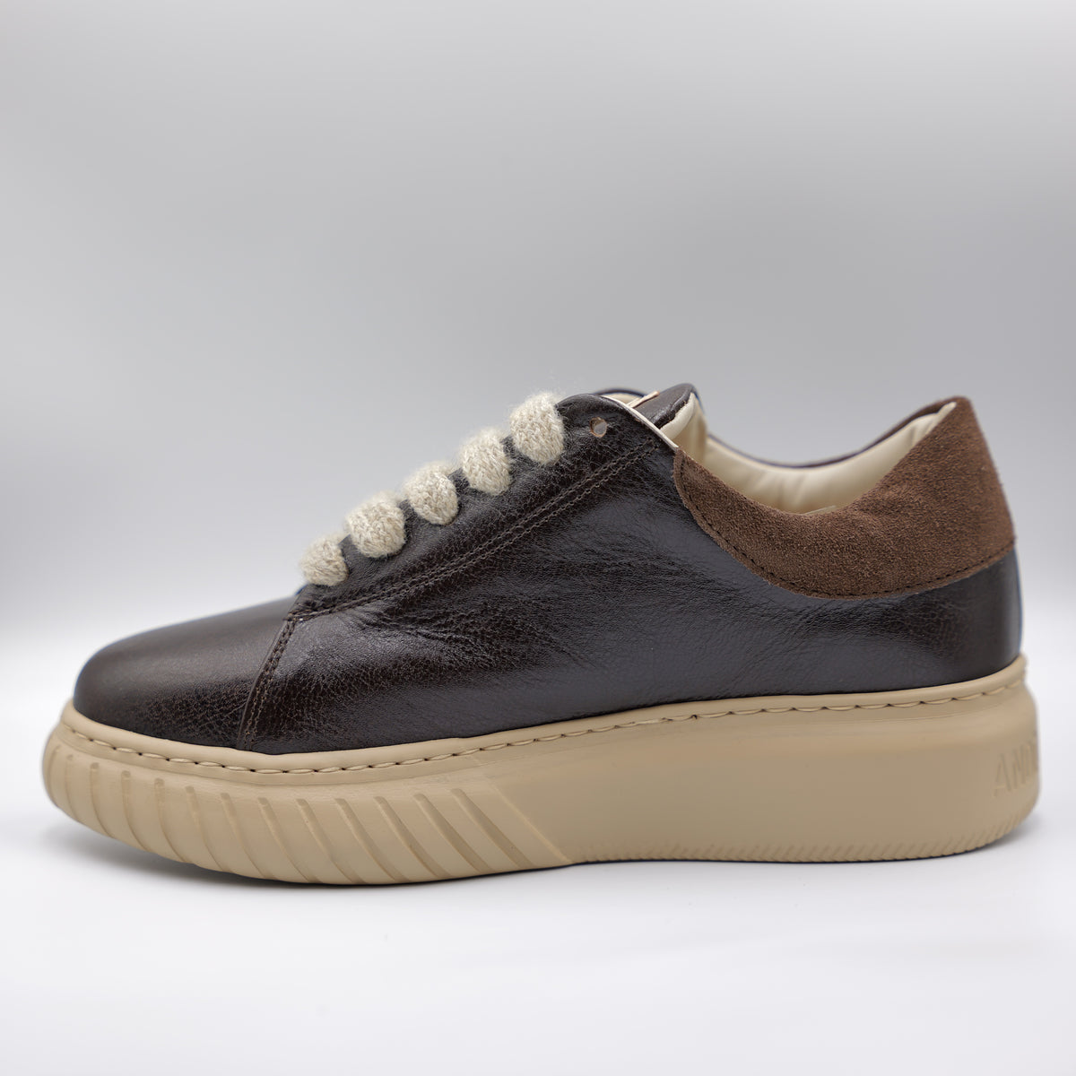 Andiafora - Sneakers in pelle marrone