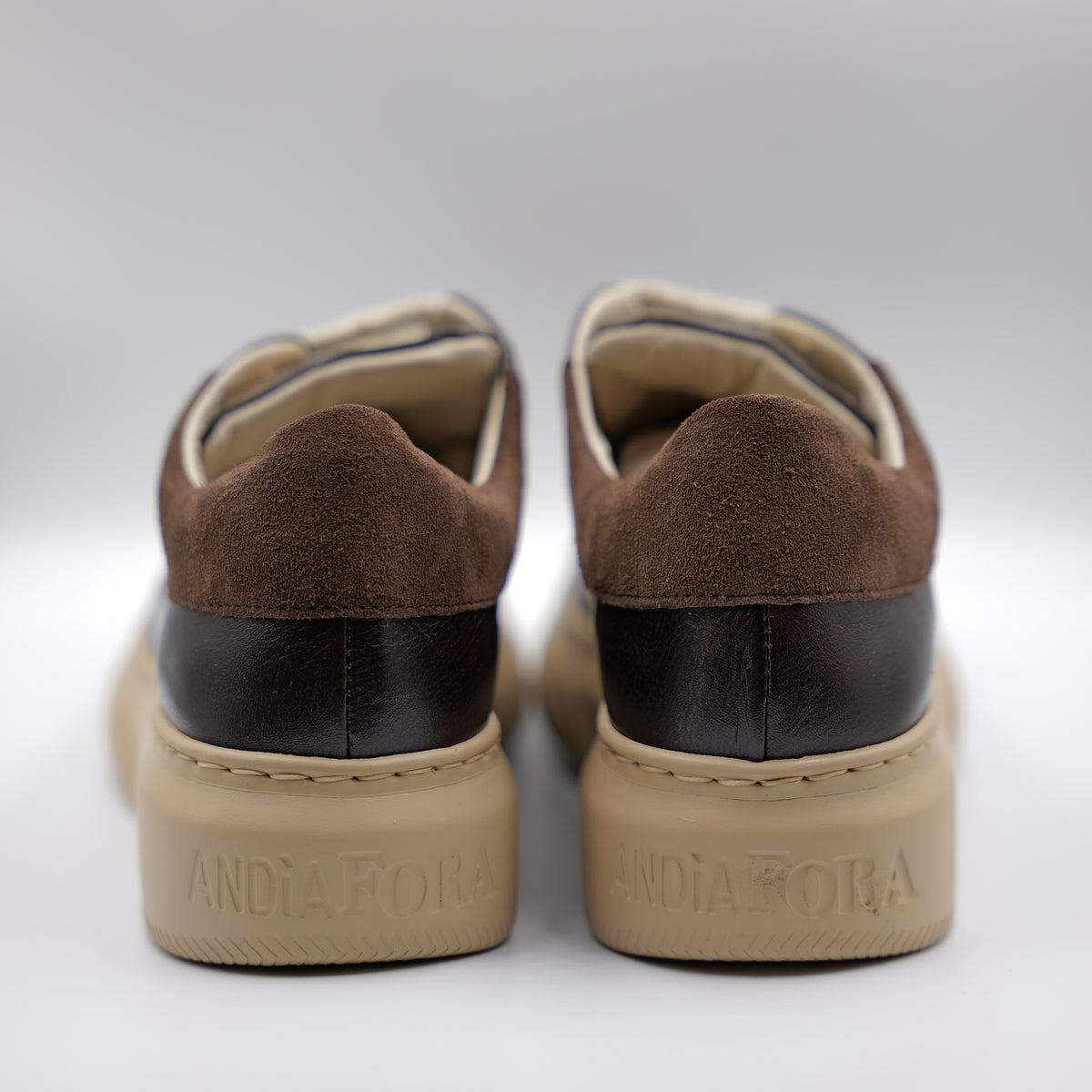 Andiafora - Sneakers in pelle marrone