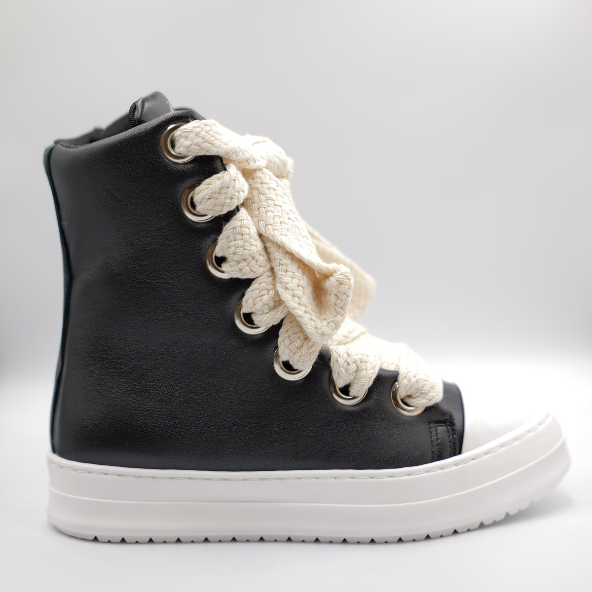 Jammers - Sneakers in pelle con laccio e cerniera laterale