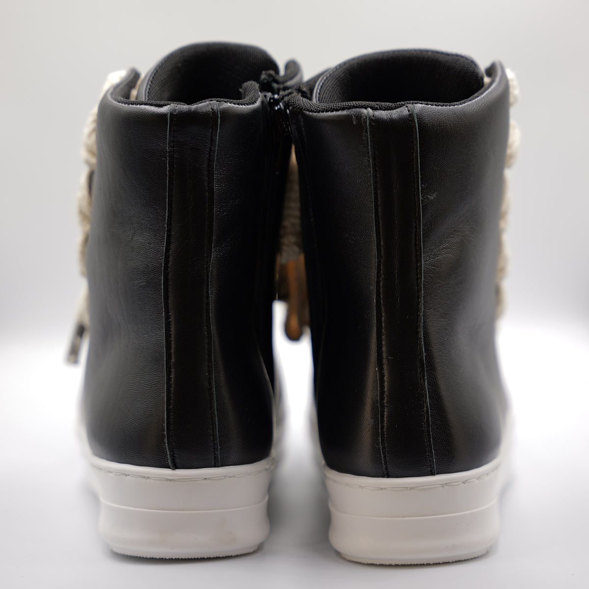 Jammers - Sneakers in pelle con laccio e cerniera laterale